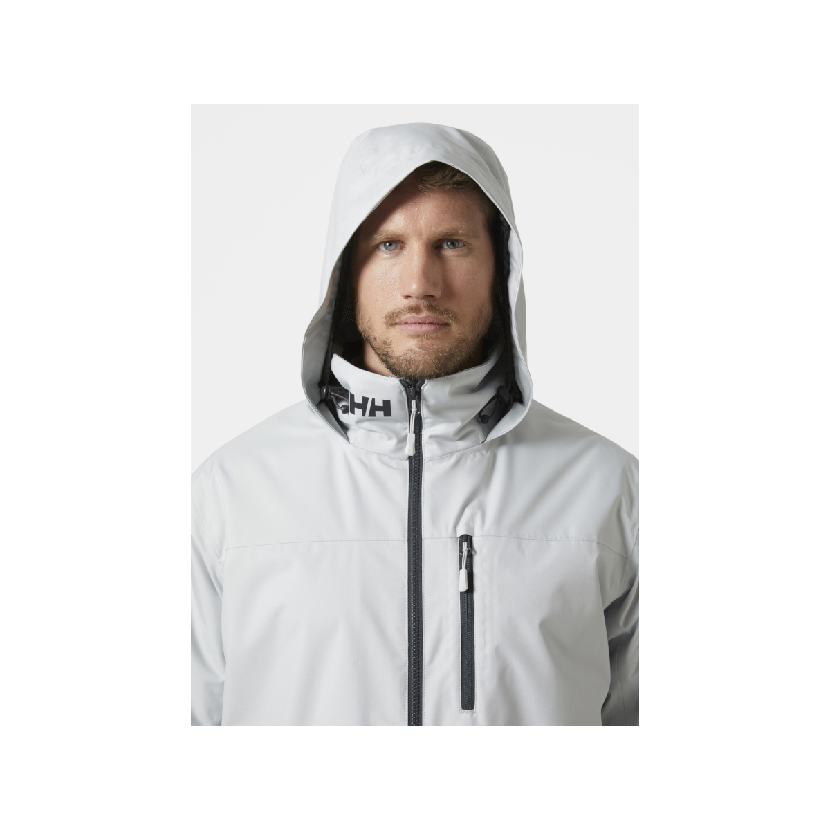 Helly Hansen Crew Hooded Midlayer zeiljas 2.0 heren grijs, maat XL