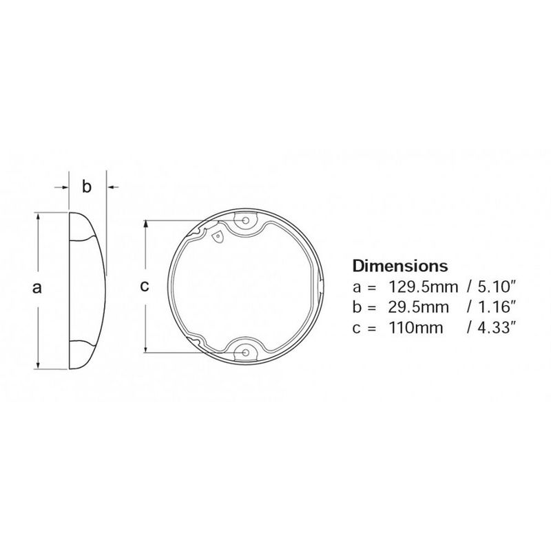 Hella EuroLED 130 LED plafondlicht wit/rood, s