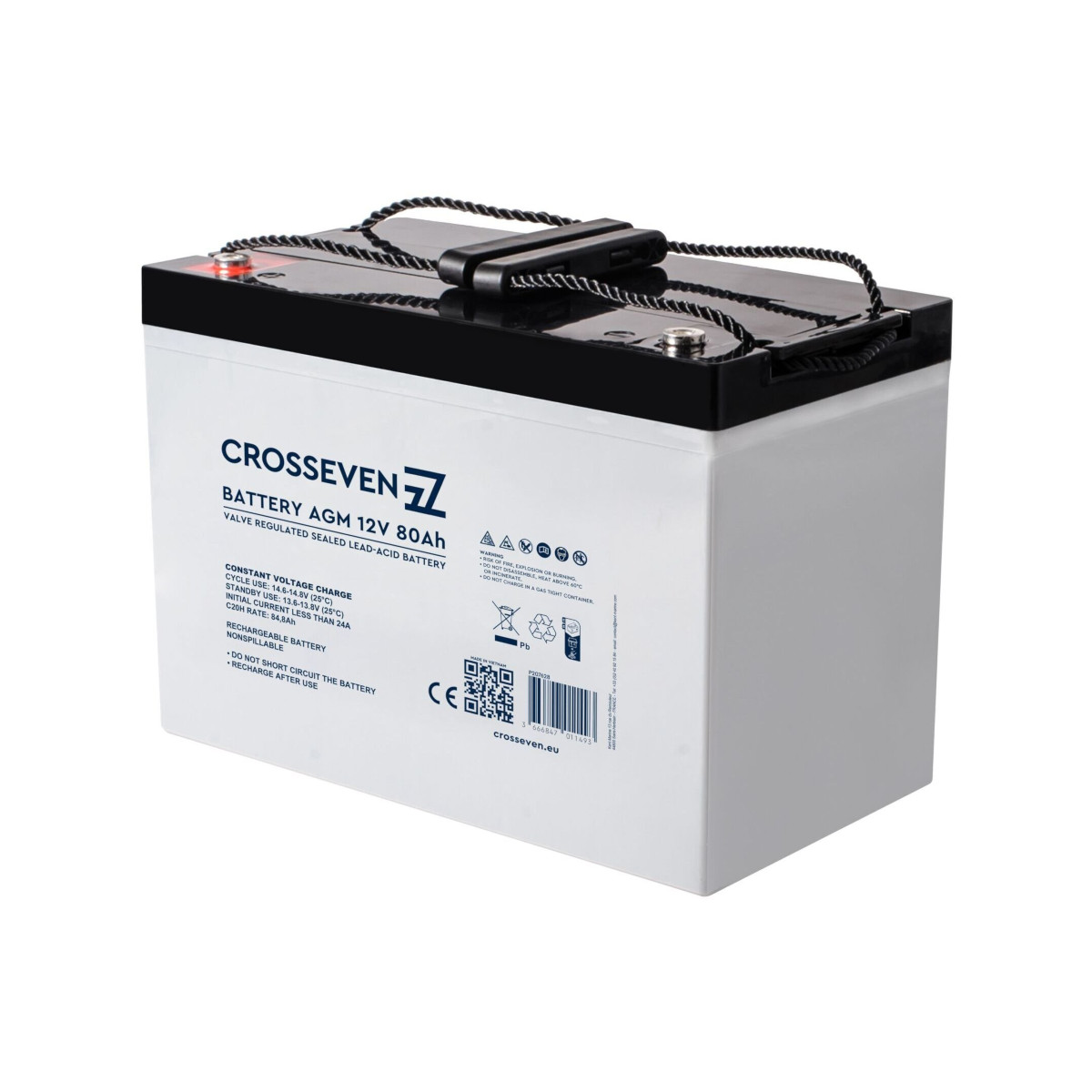Crosseven accu AGM 12V 80Ah