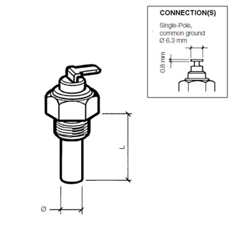 Vdo Koelvloeistoftemperatuursensor 120°C – M10