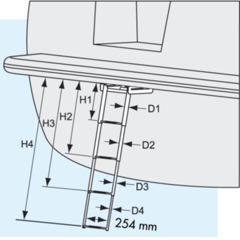 Plastimo montageladder 4 treden 316