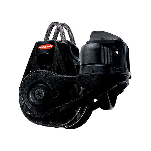 Ronstan Orbit Block Serie 55 RT - grootschoot drieschijfs blok met looptop, klem, automatisch & handmatig