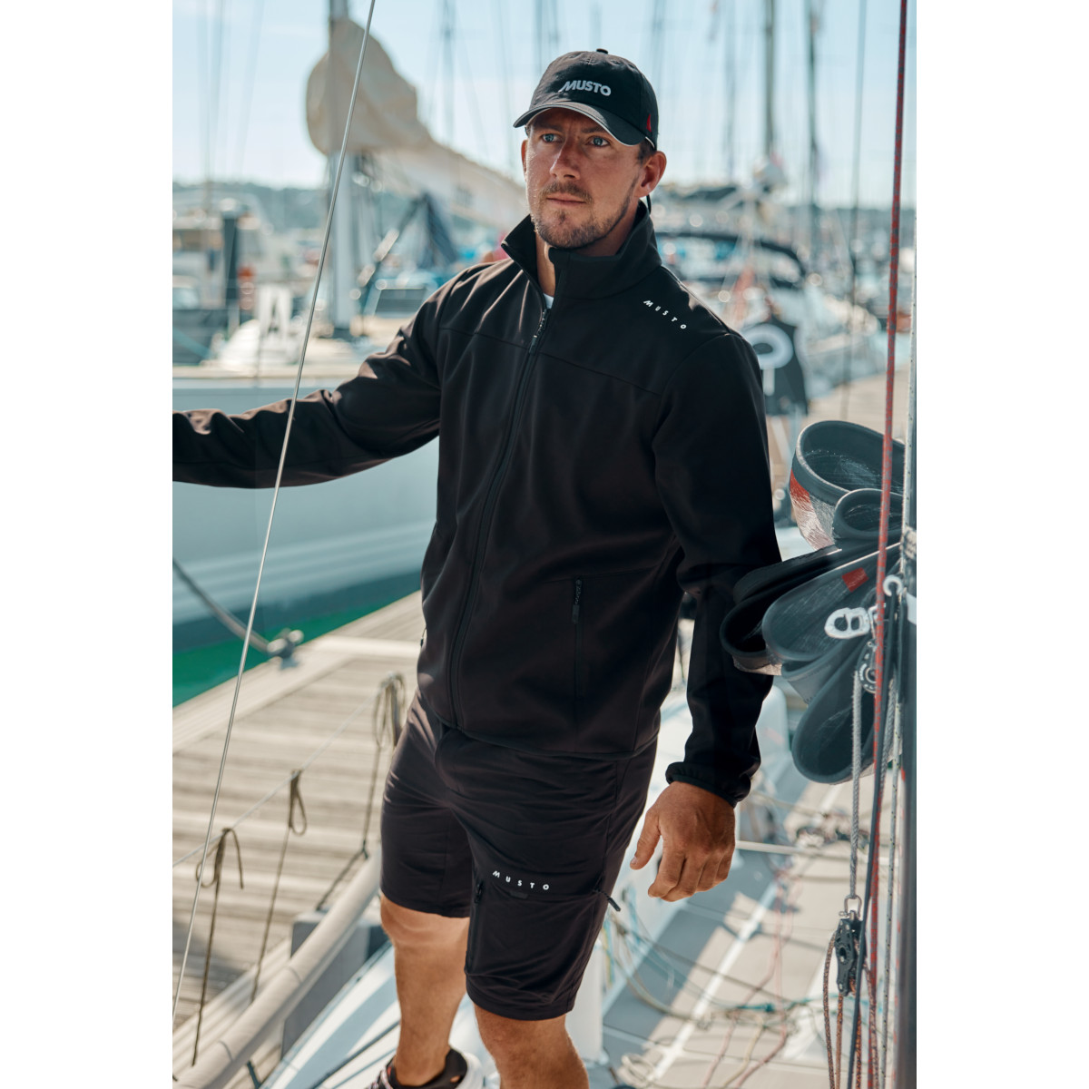 Musto Evolution Crew softshell jas heren marineblauw, maat XL
