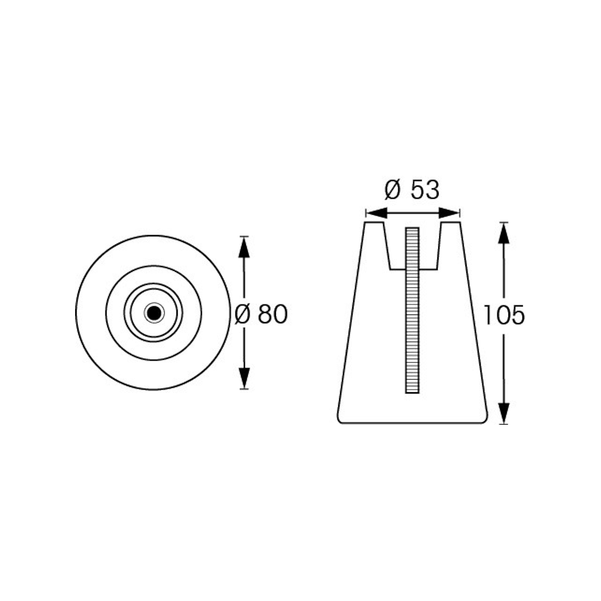 Plastimo Hangende Anode Aluminium 1kg