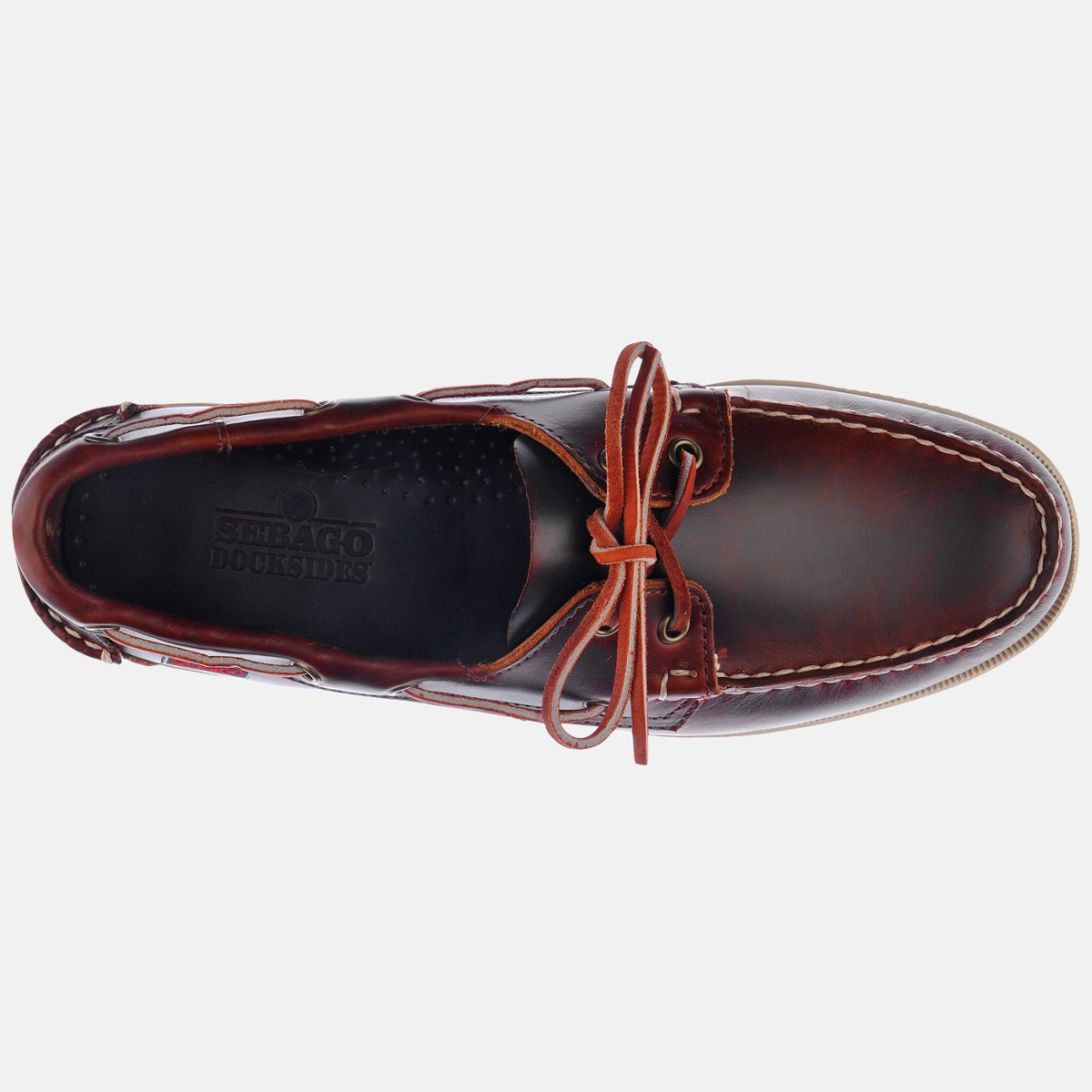 Sebago Docksides bootschoen heren brown oiled waxy leather, maat EU 44 (US 10)