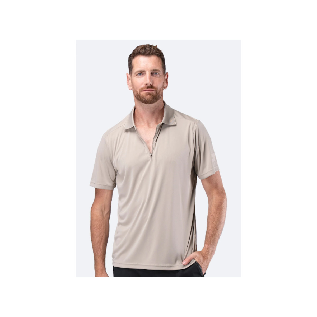Zhik UV Active poloshirt heren - Kleur steen grijs