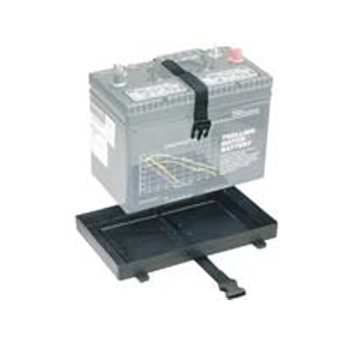 Attwood batterijhouder met riem klein