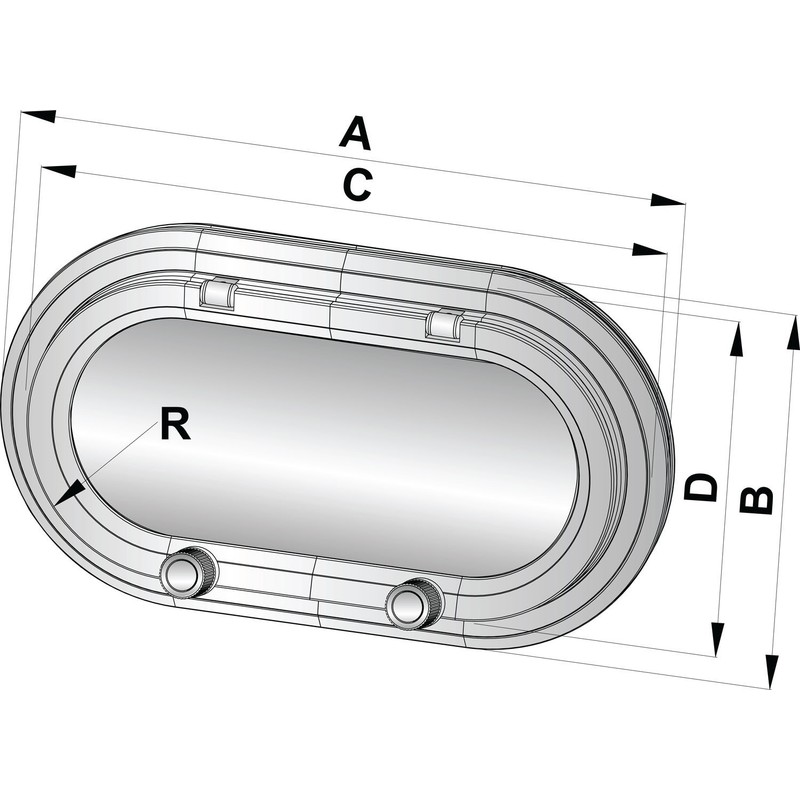 Vetus patrijspoort PM141, aluminium, categorie A1