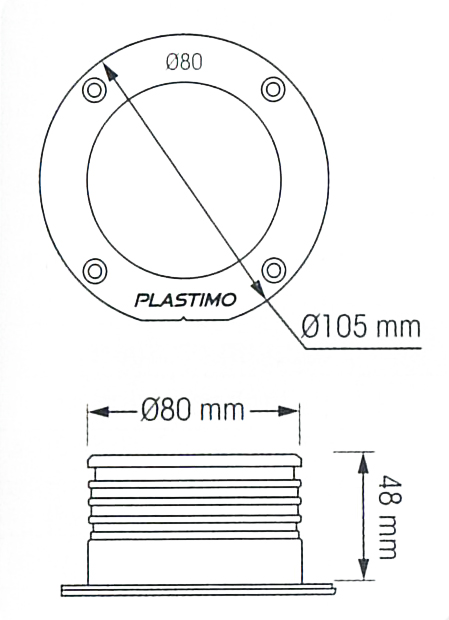 Plastimo Rechte Aansluiting Mm 80