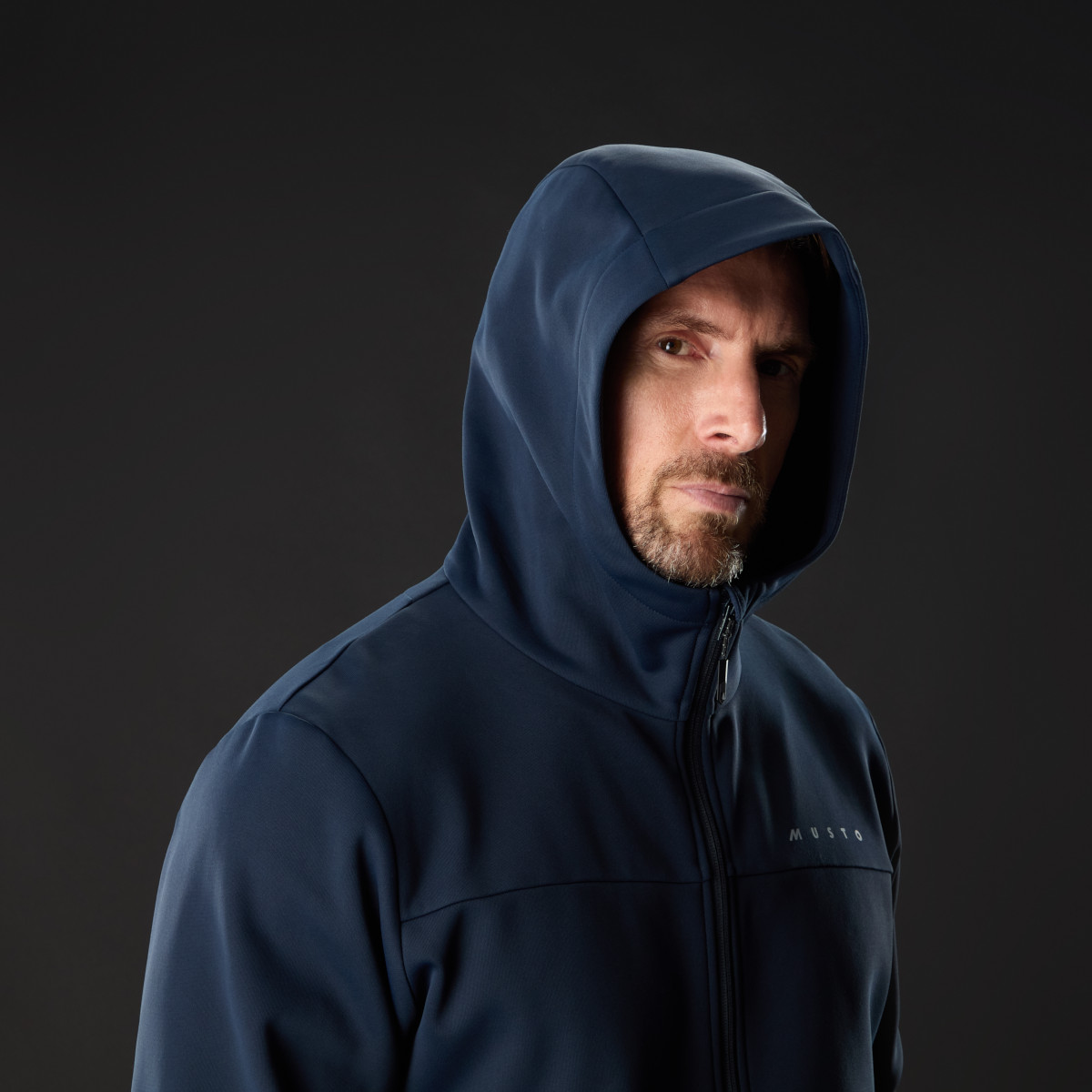 Musto Evolution Hoodie capuchontrui heren marineblauw, maat M