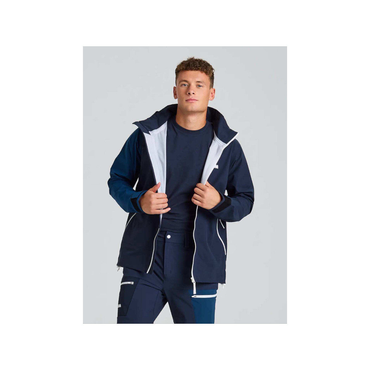 SLAM OD Hooded Jacket zeiljas voor heren donker marineblauw, maat L