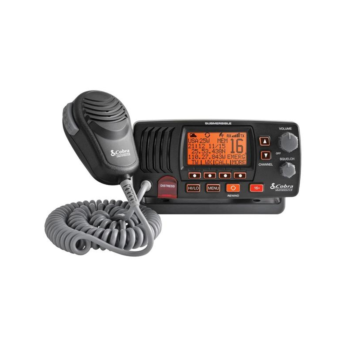 Cobra MR F57B E VHF marifoon zwart