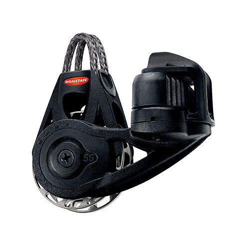 Ronstan Orbit Block Serie 55 RT - enkelschijfs blok met looptop en klem, automatisch & handmatig