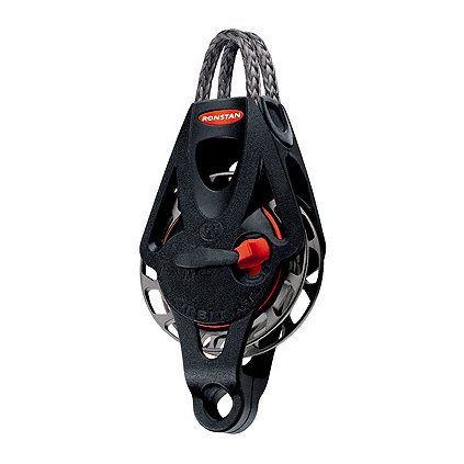 Ronstan Orbit Block Serie 55 RT - enkelschijfs blok met looptop en hondsvot, automatisch & handmatig