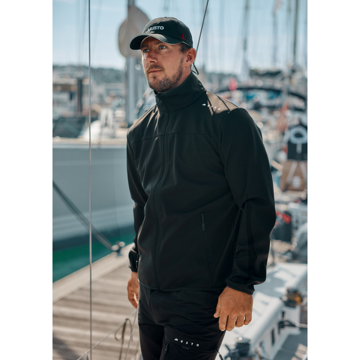 Musto Evolution Crew softshell jas heren marineblauw, maat XL