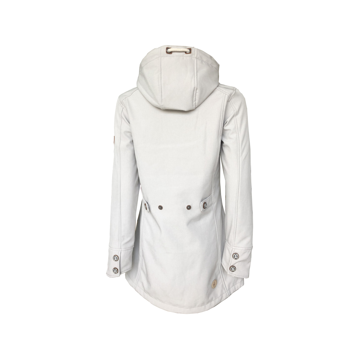 Dry Fashion Sellin softshell jas dames lichtgrijs-gemêleerd, maat 42