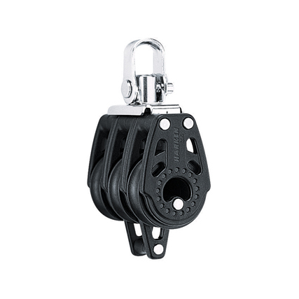 Harken 29mm Carbo Block - drieschijfs blok met wartel en hondsvot