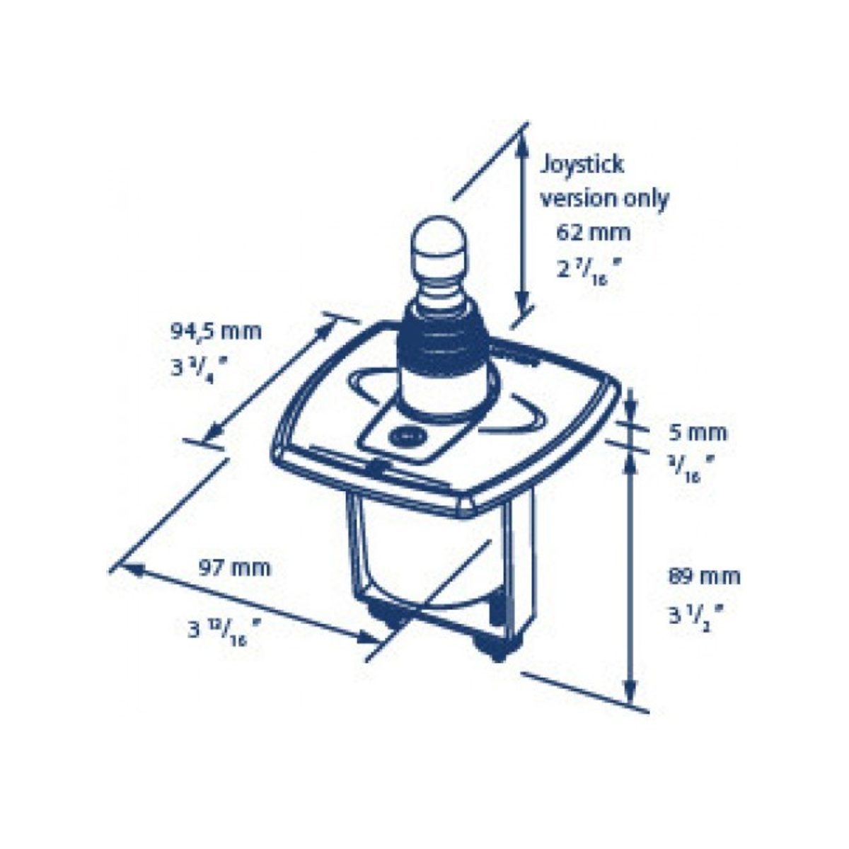 Vetus boegschroef paneel met joystick 12/24V