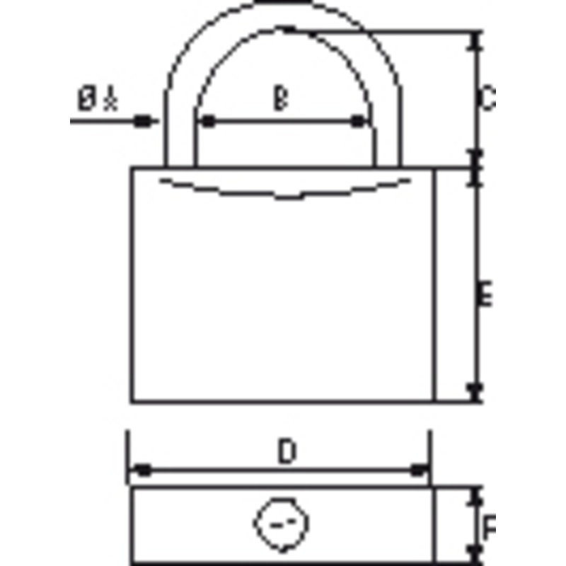 Plastimo hangslot lange beugel 40mm