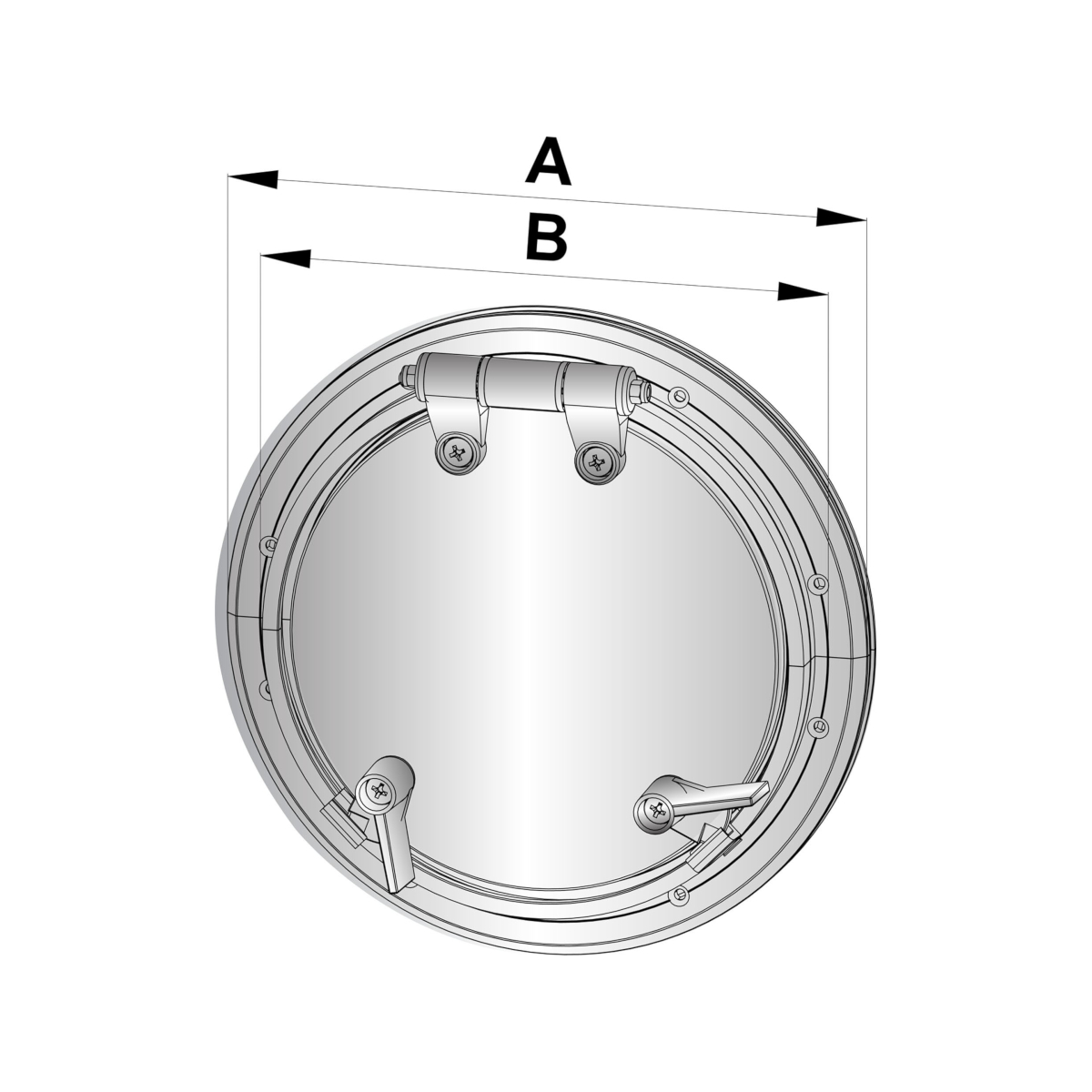 Vetus patrijspoort PW211, aluminium, categorie A1