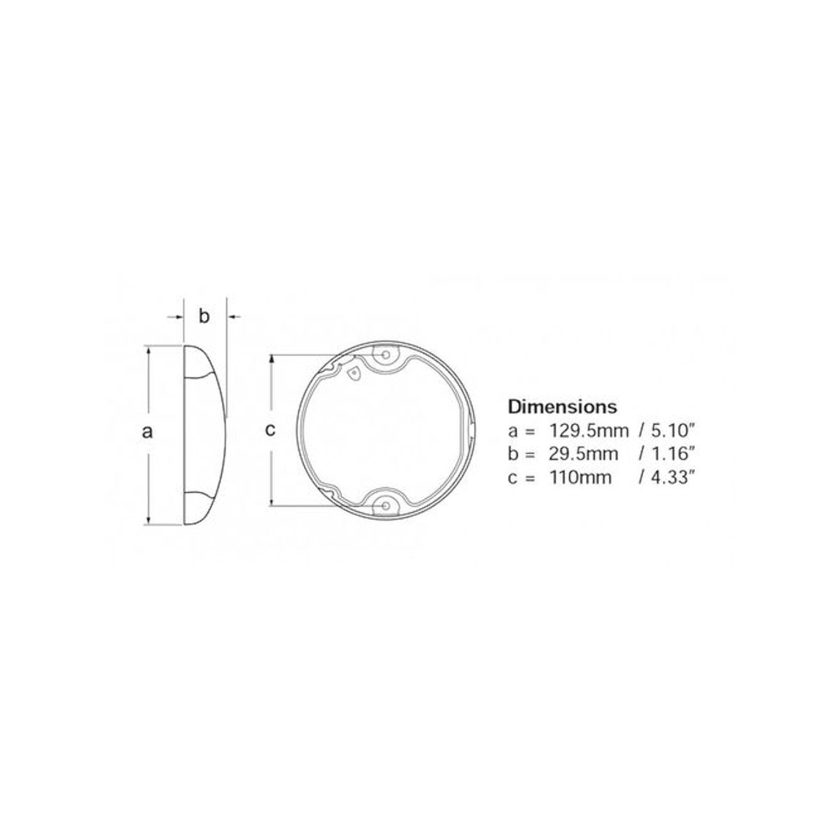 Hella EuroLED 130 LED plafondlicht wit/rood, wit