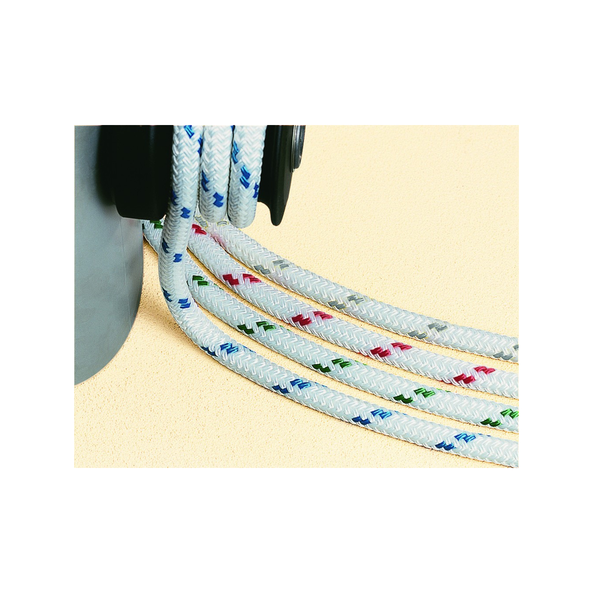 Plastimo Gevlochten 16 Touw wit, blauw gevlekt Ø12m