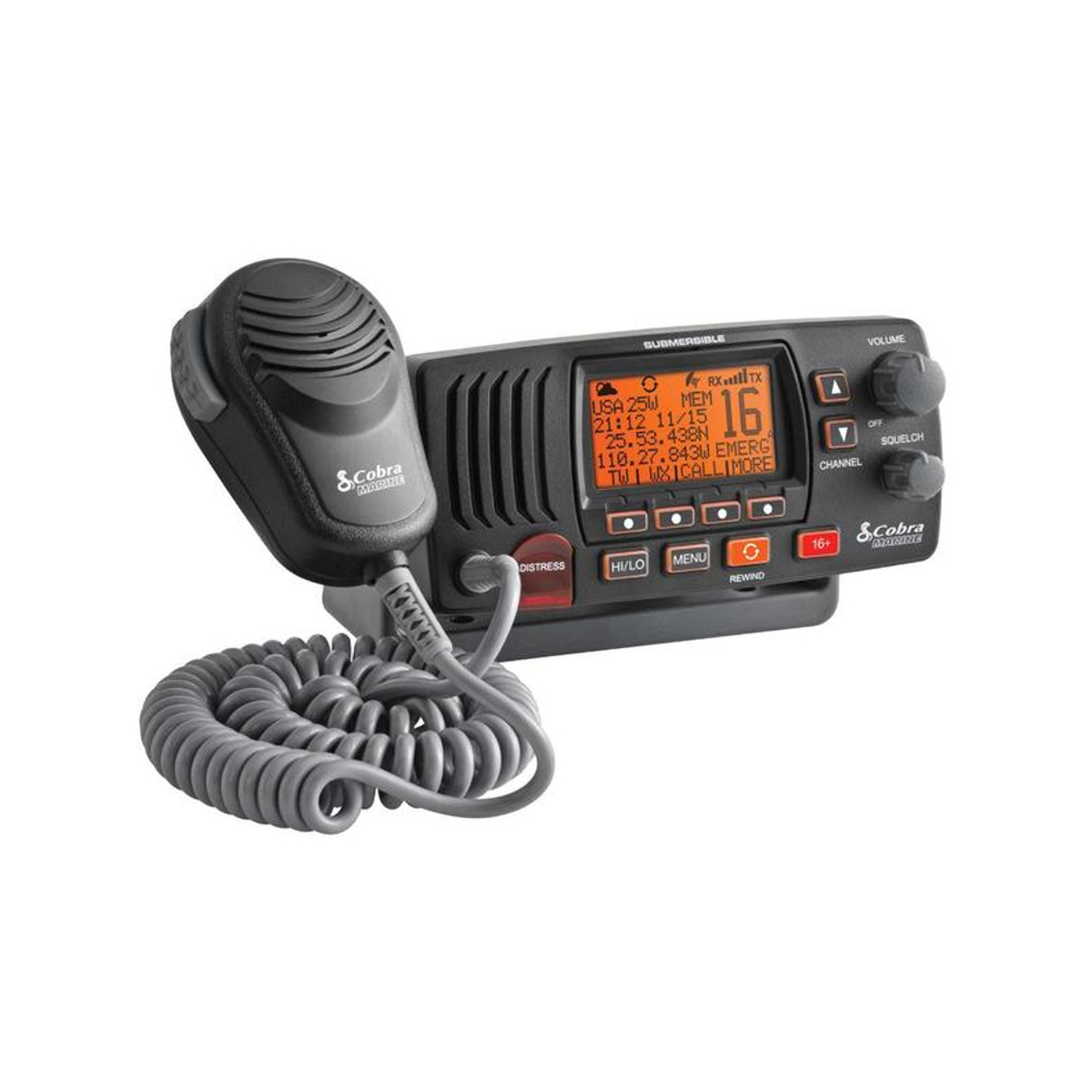 Cobra MR F57B E VHF marifoon zwart
