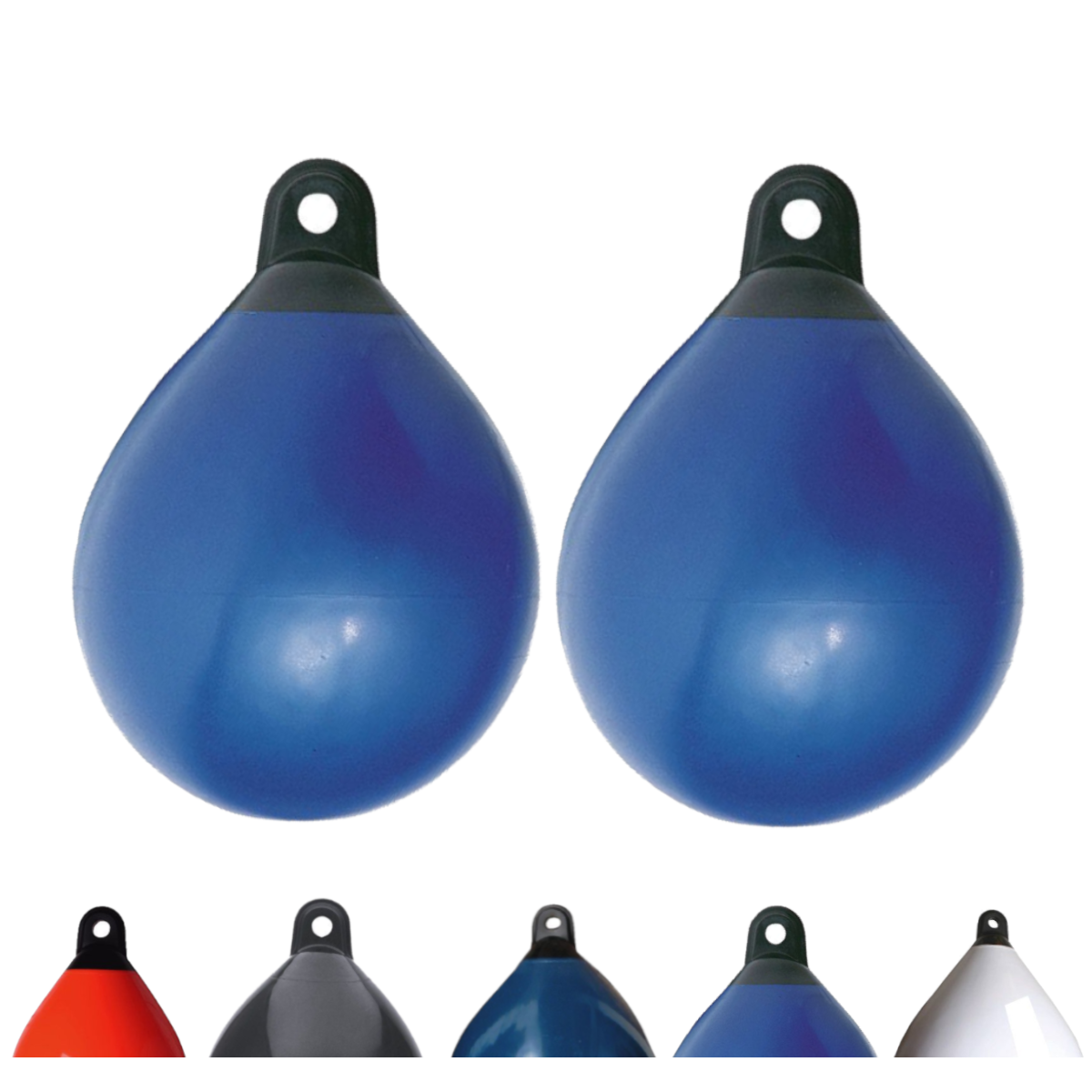 Set van 2 Majoni bolvormige stootkussens, diameter 55 cm, blauw