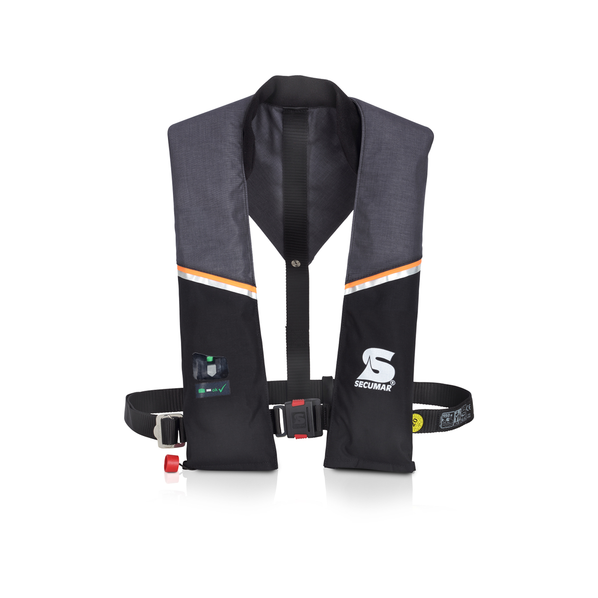 Secumar Ultra 170 automatische reddingsvest 165N (150N klasse), kleur grijs-zwart