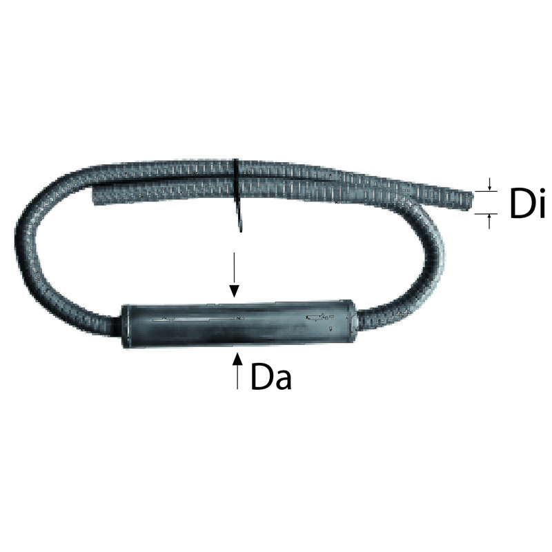 Webasto Uitlaatgeluiddemper D24, L=1800mm, roestvrij staal