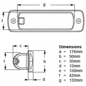 Hella marine Serie 0670 Sea Hawk LED Deckschijnwerper - Inbouw, smalstralend, Behuizing wit