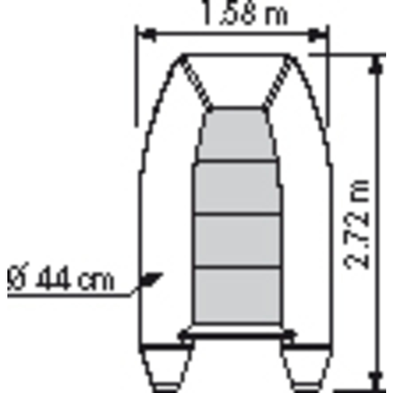 Plastimo Opblaasbare boot Trail P270kh Grijs