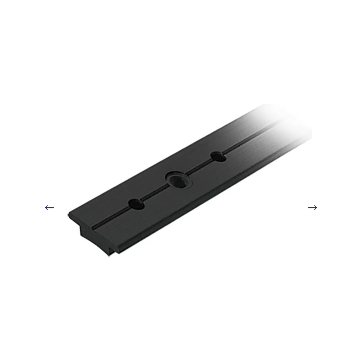 Ronstan S25 T-rail zwart 1,0m, Racing rail, 25mm gatafstand