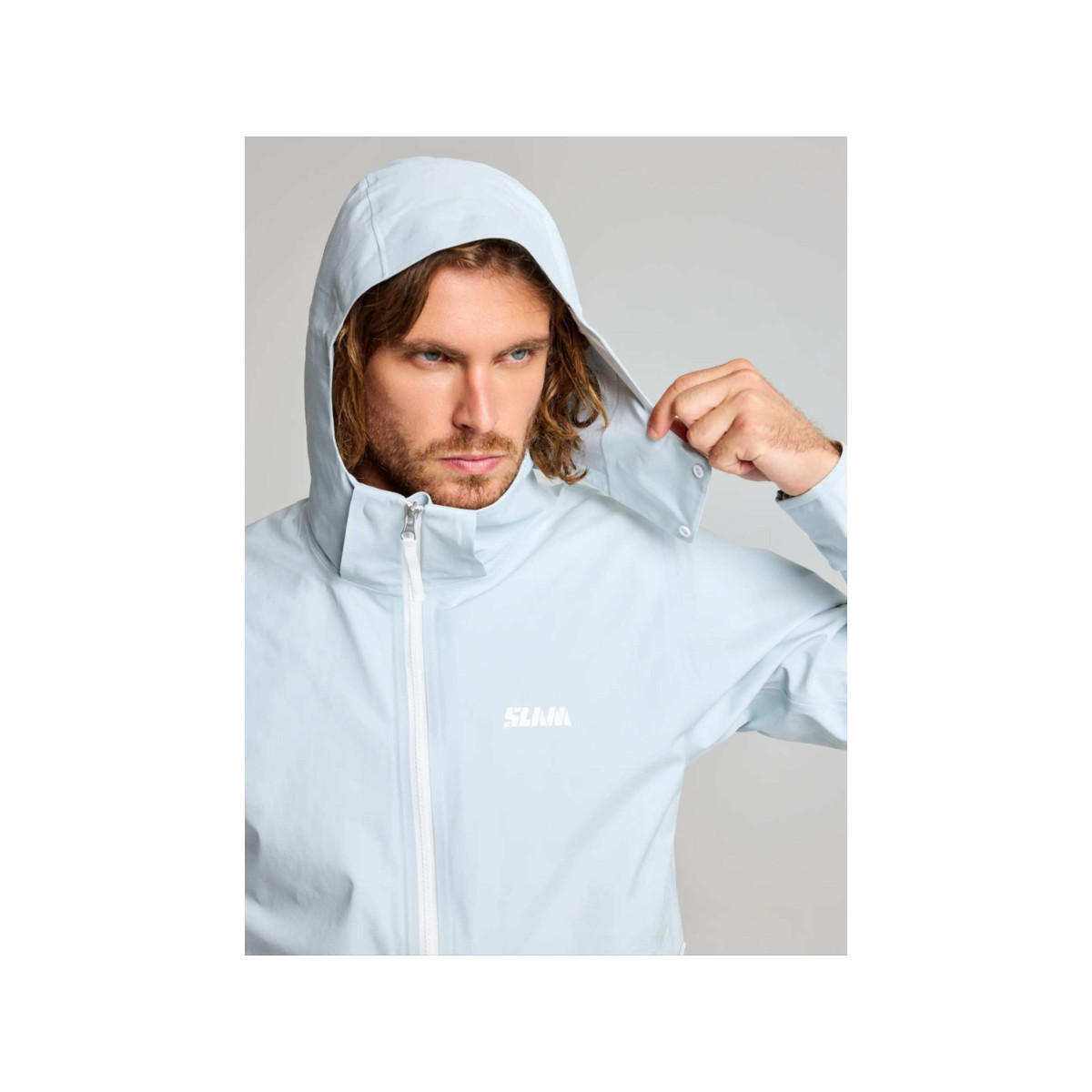 SLAM OD Hooded Jacket zeiljas voor heren grijs, maat L