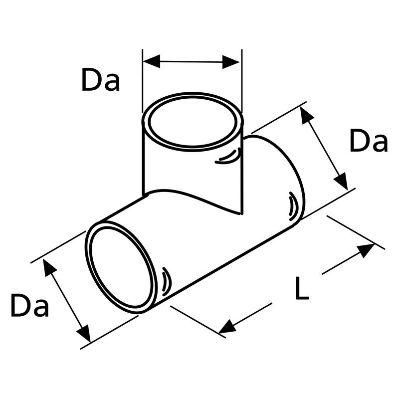 Webasto T-stuk D60 90 graden