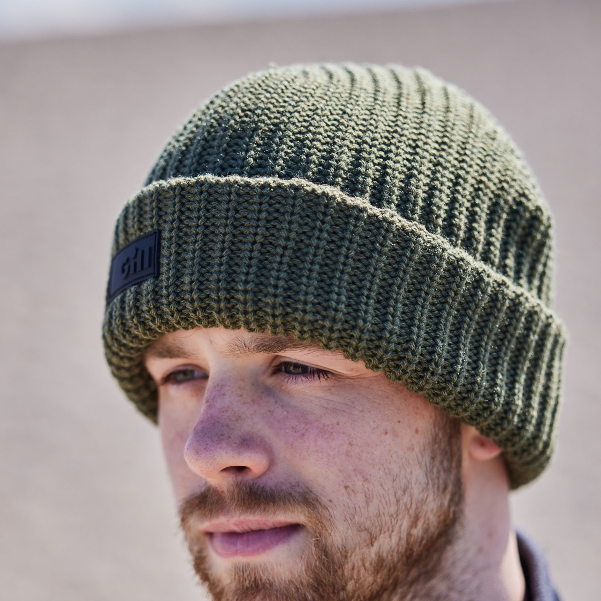 Gill Knit Beanie Zeilpet olijf