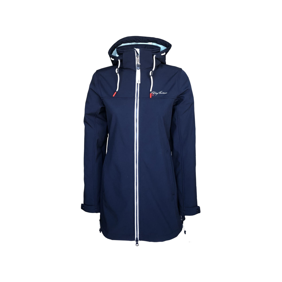 Dry Fashion Hooge Softshell-mantel Dames marineblauw, maat 40