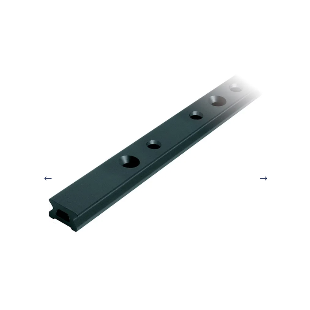 Ronstan S22 rail, zwart, 996mm M6 CSK x100mm bevestigingsgaten