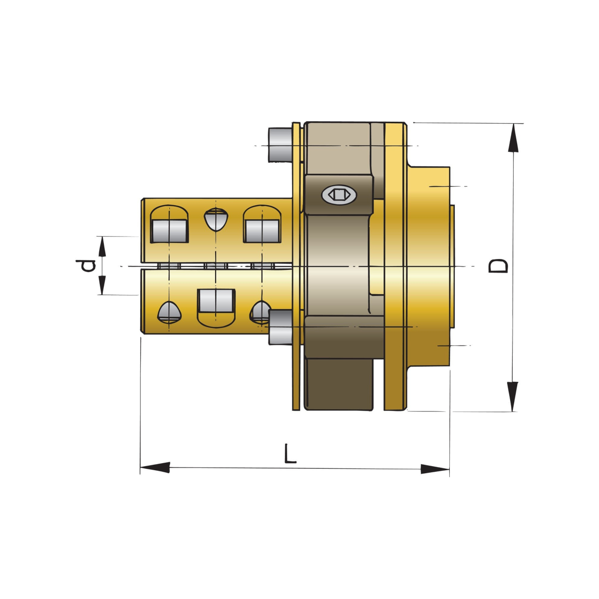 Vetus Flexibele koppeling BULLFLEX 8 voor 35mm schacht