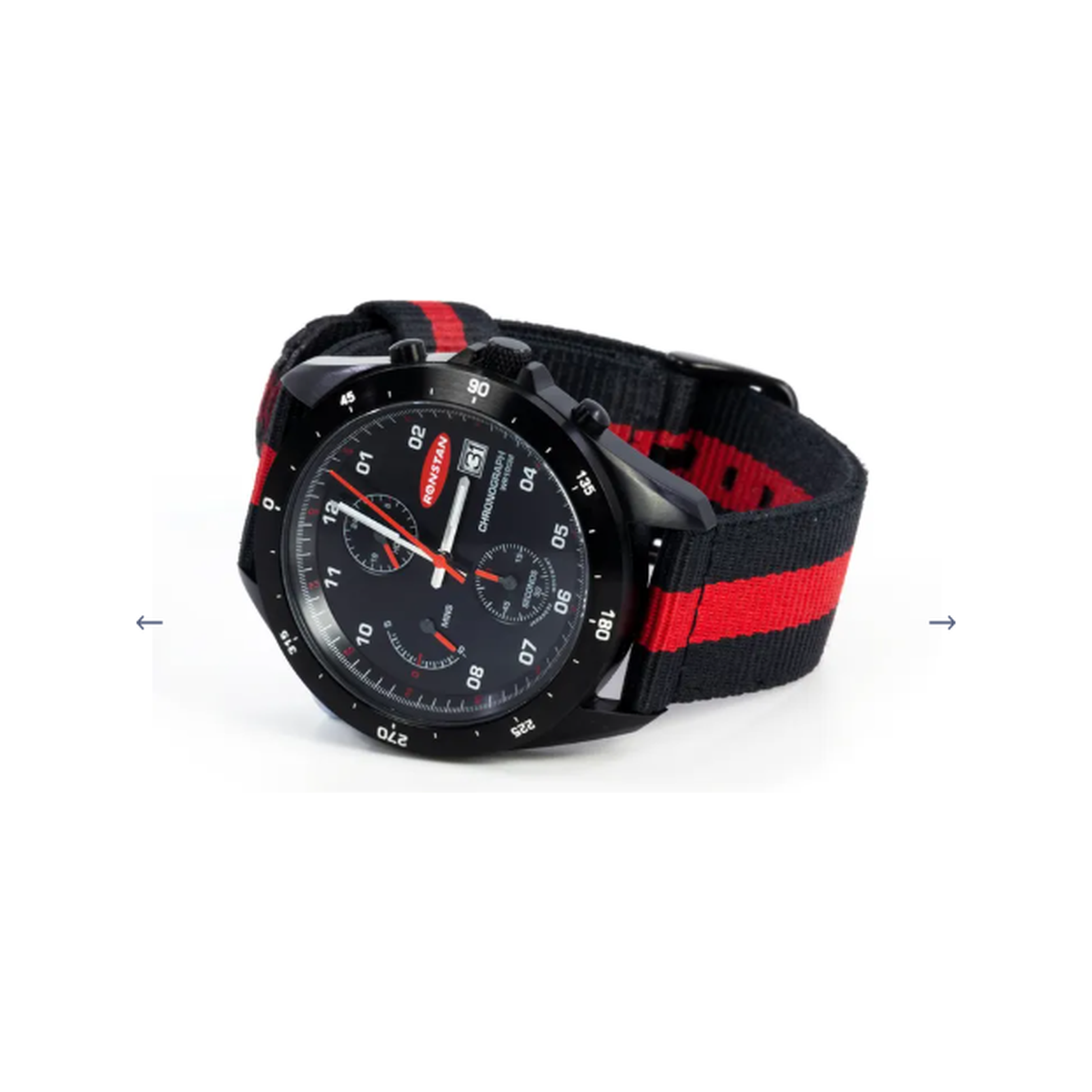 Ronstan ClearStart Analog horloge, 43mm, zwart S/S