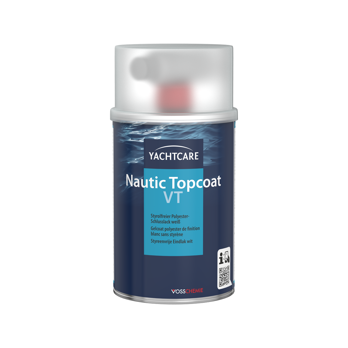Yachtcare Nautic Topcoat VT styreenvrije eindlak wit - 500g