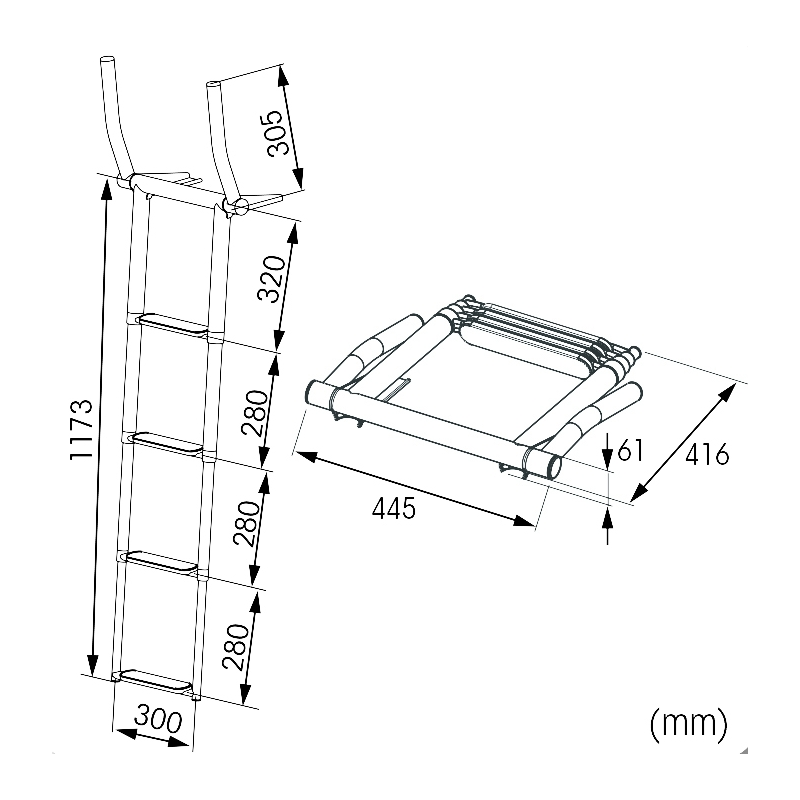 Plastimo telescopische ladder 4 treden