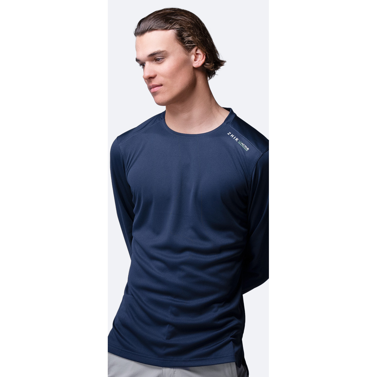 Zhik UV Active shirt lange mouwen heren marineblauw, maat S