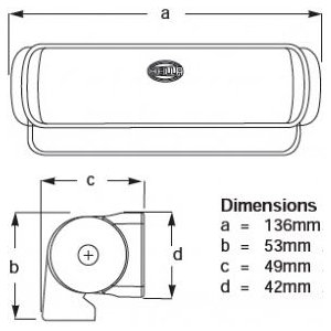 Hella marine Serie 0670 Sea Hawk LED dekkschijnwerper - Opbouw, breedstralend, behuizing wit