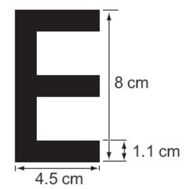 Plastimo Letter Wit H=8cm Voor Zachte Romp-T