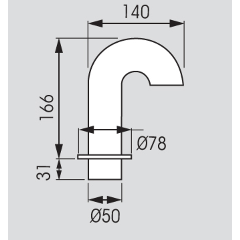 Plastimo wartel St.S 316 D.44xht167mm