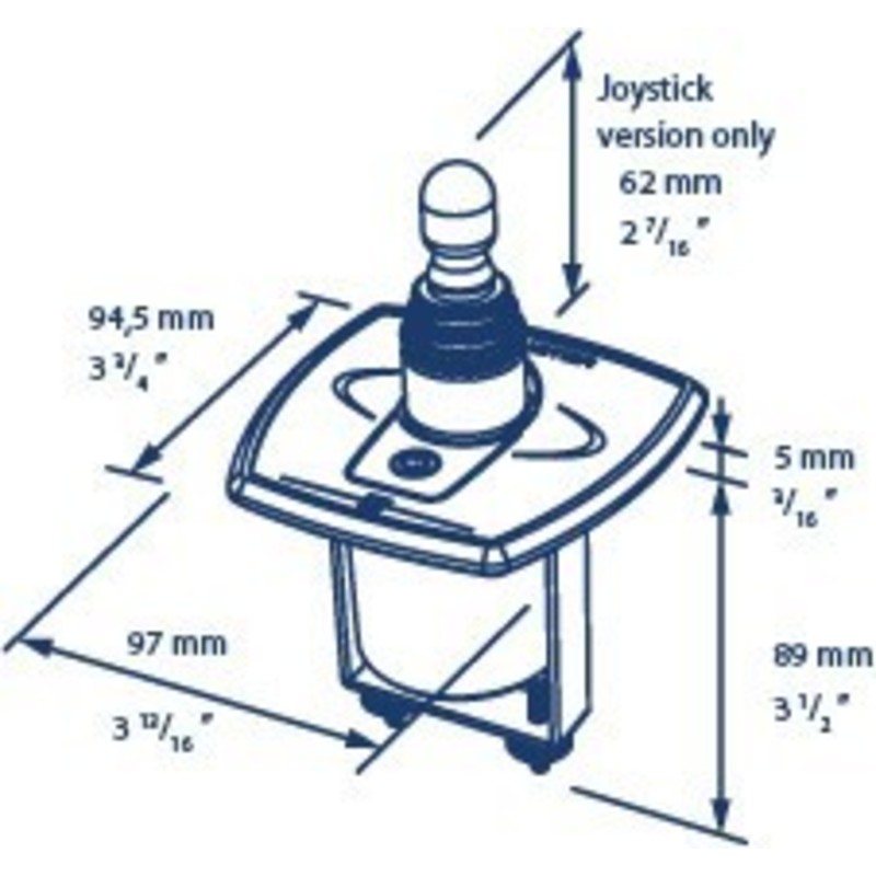 Vetus boegschroef paneel met drukknoppen 12/24V