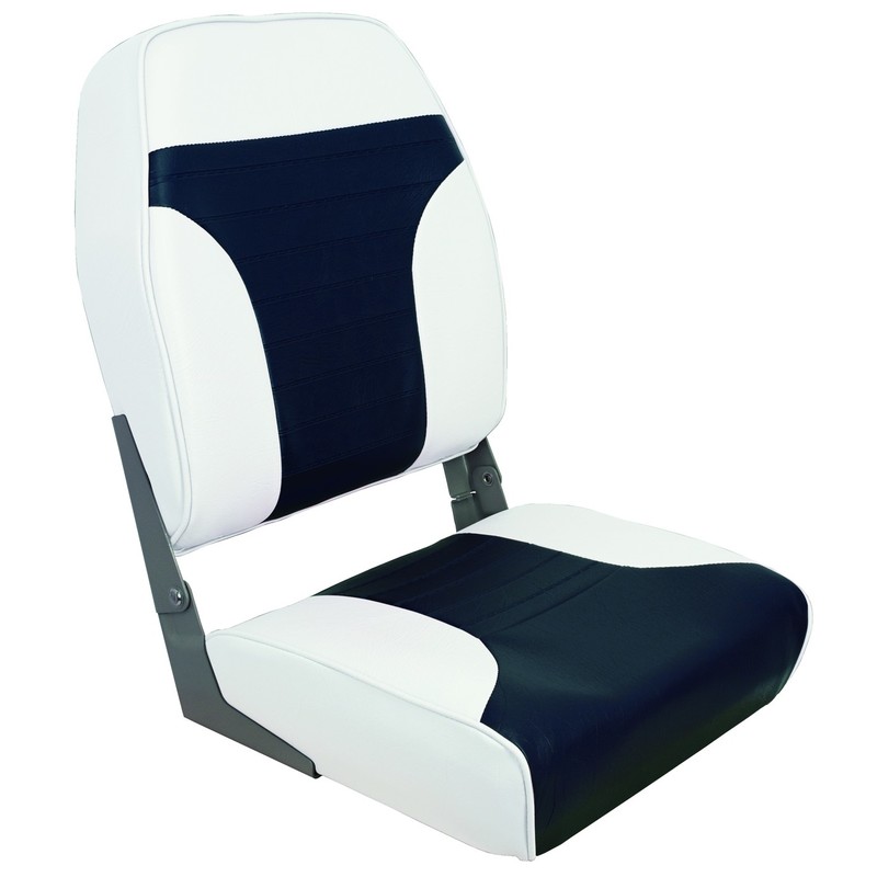 Plastimo Opklapbare Stoel Hoge Rugleuning Wit/Blauw
