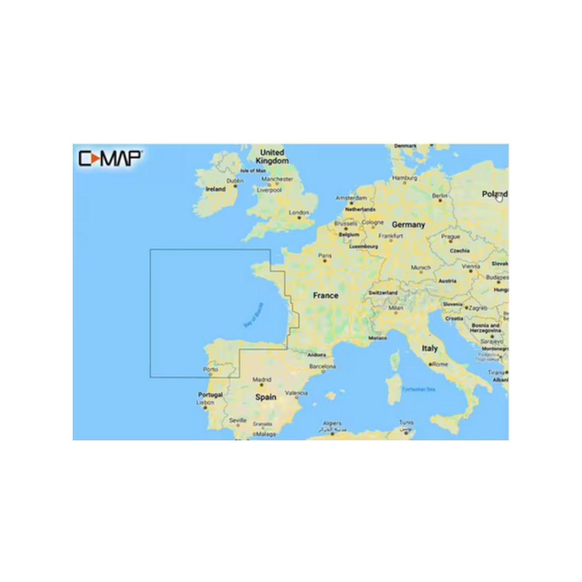 C-MAP DISCOVER Golf von Biskaya Seekarte